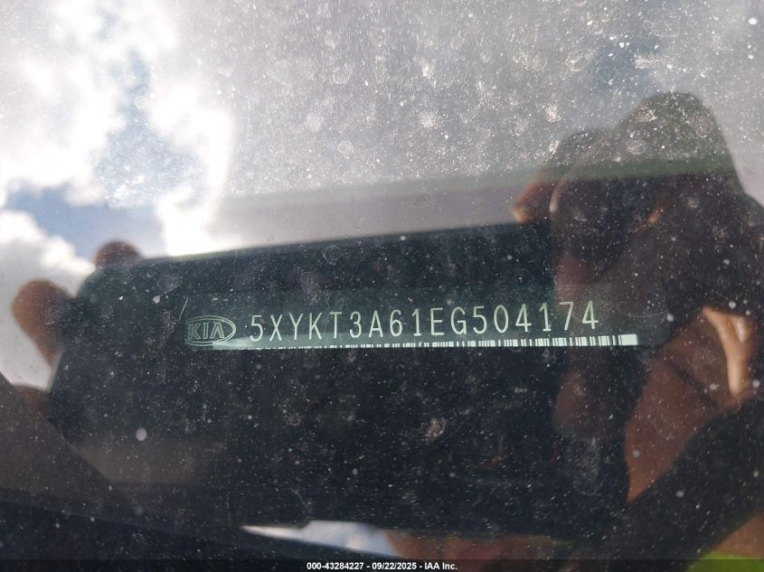 2014 Kia Sorento Lx VIN: 5XYKT3A61EG504174 Lot: 43284227