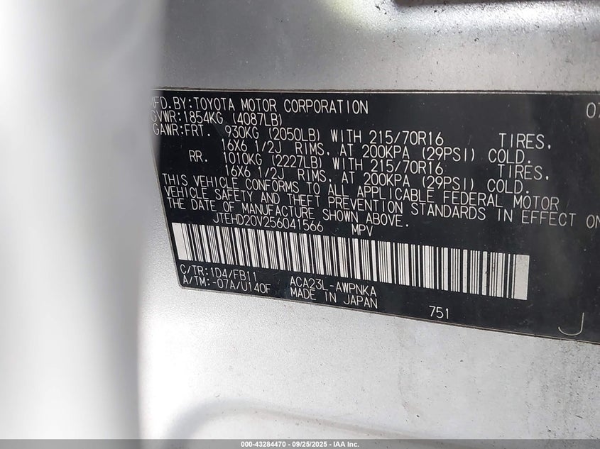 JTEHD20V256041566 2005 TOYOTA RAV 4 photo no. 9