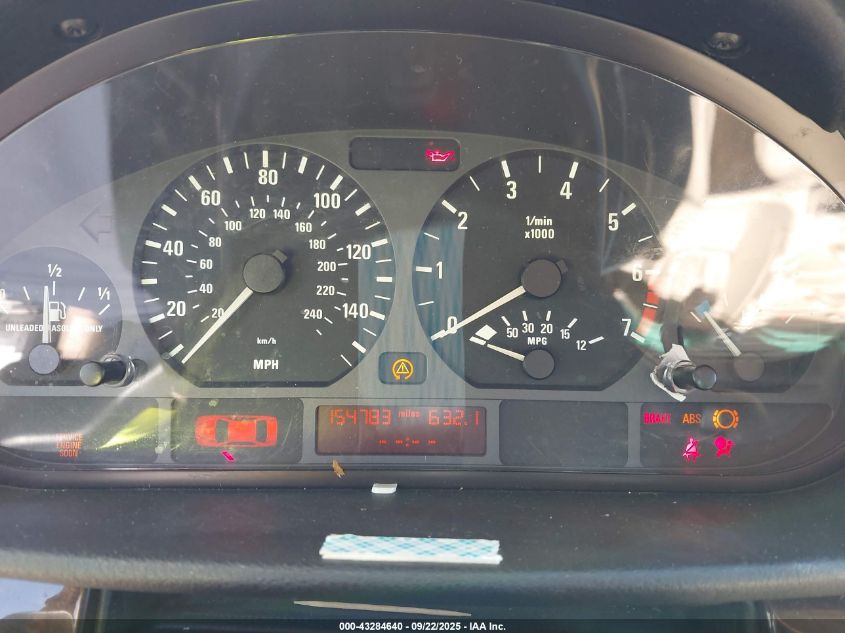 2002 BMW 325I VIN: WBAEV33412PD00325 Lot: 43284640