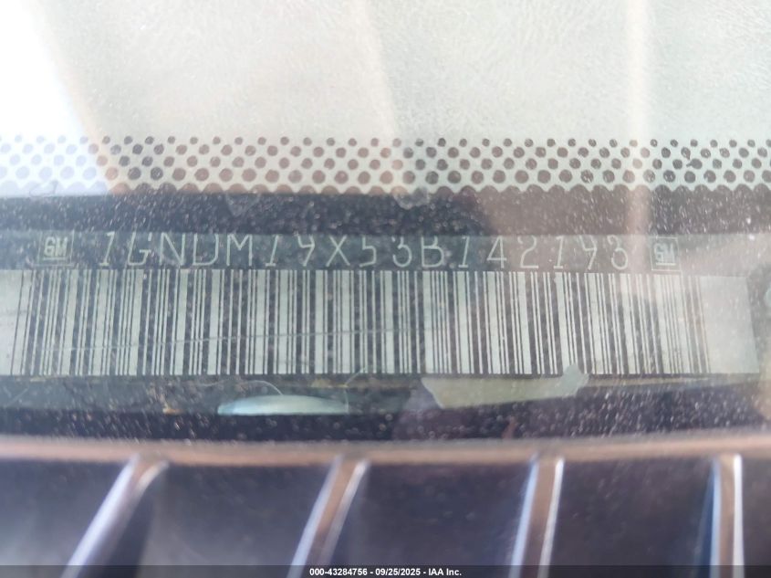 2003 Chevrolet Astro VIN: 1GNDM19X53B142193 Lot: 43284756