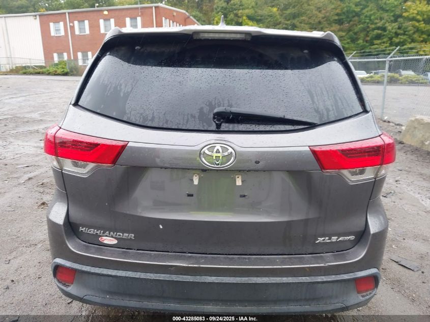2018 Toyota Highlander Xle VIN: 5TDJZRFHXJS562496 Lot: 43285083