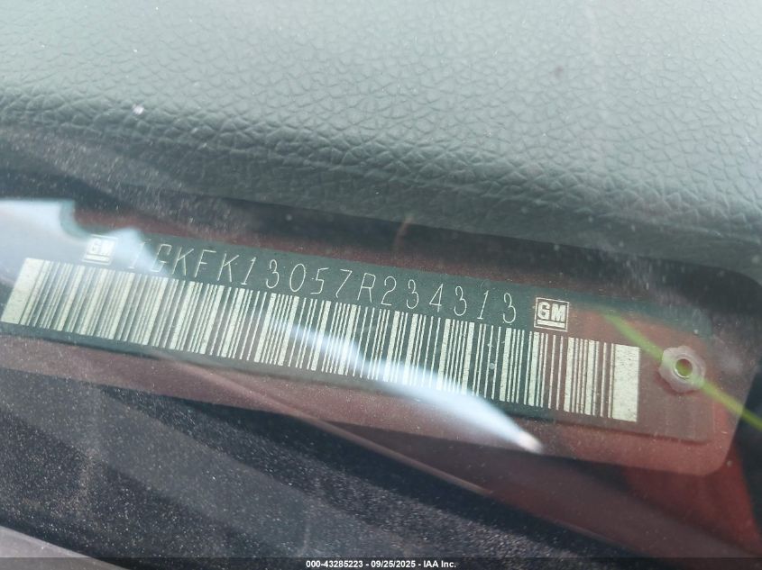 2007 GMC Yukon Slt VIN: 1GKFK13057R234313 Lot: 43285223