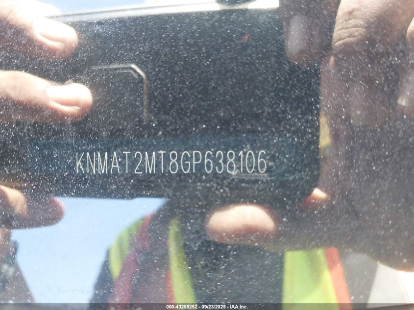 2016 Nissan Rogue S VIN: KNMAT2MT8GP638106 Lot: 43285252
