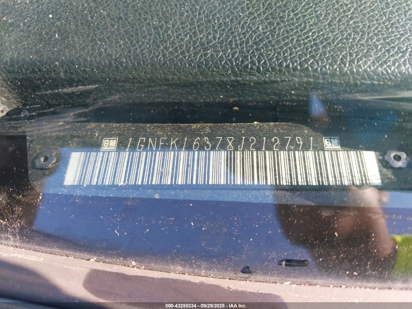 2008 Chevrolet Suburban 1500 Ls VIN: 1GNFK16378J212791 Lot: 43285334