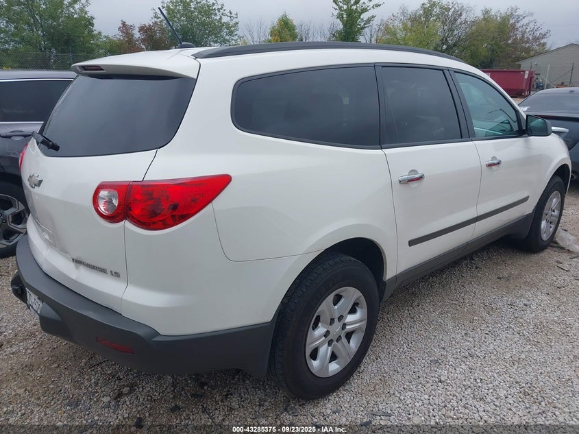 Vin: 1gnkrfed6cj395210, lot: 43779982, chevrolet traverse ls 20124