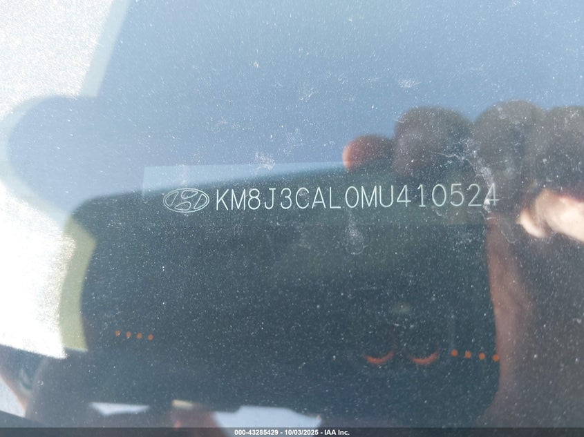 2021 HYUNDAI TUCSON SEL KM8J3CAL0MU410524