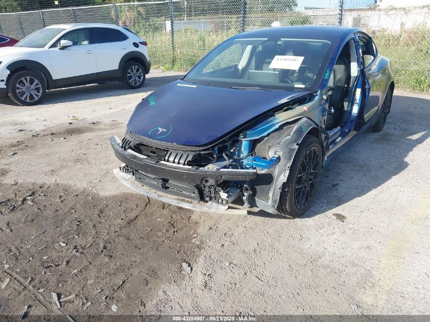 2023 Tesla Model 3 Rear-Wheel Drive VIN: 5YJ3E1EA4PF394345 Lot: 43285507