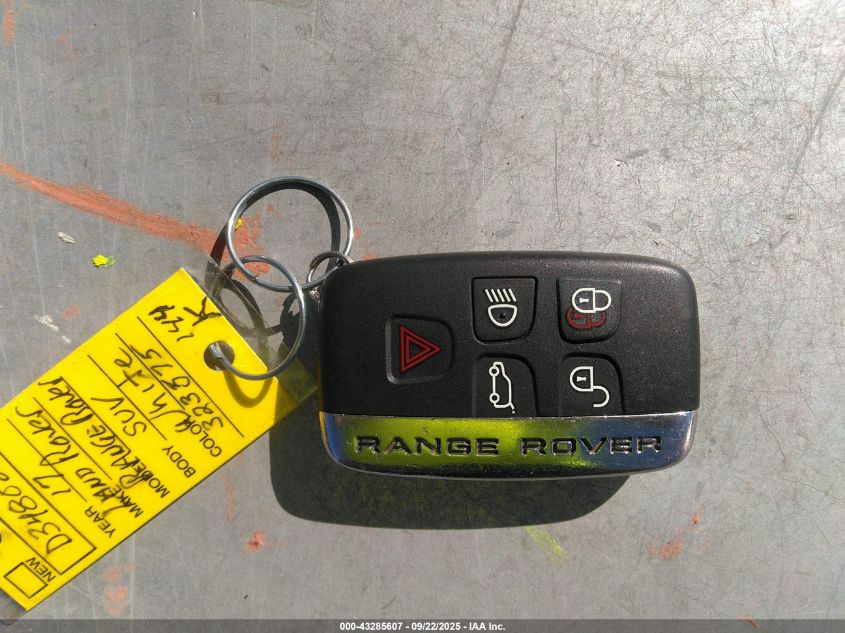 2017 Land Rover Range Rover 5.0L V8 Supercharged VIN: SALGS2FE1HA323575 Lot: 43285607