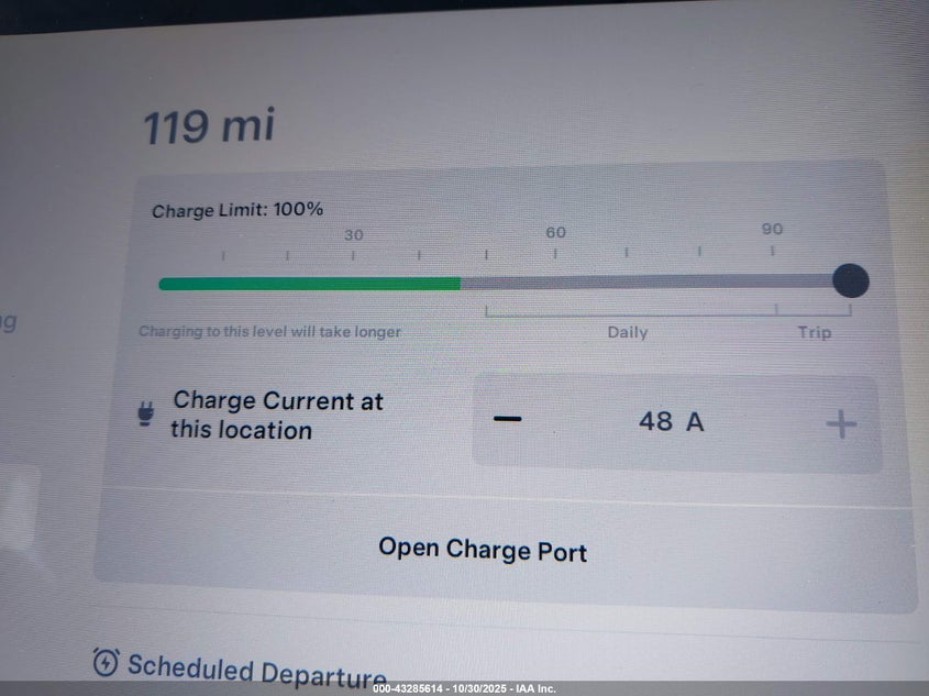 2019 Tesla Model X P100D/Performance VIN: 5YJXCDE44KF180385 Lot: 43285614