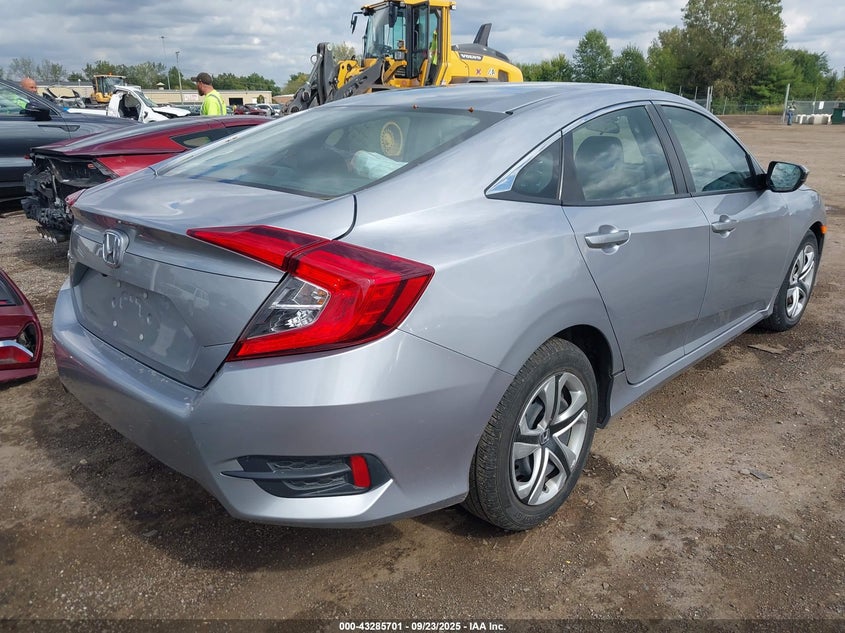 2017 Honda Civic 2.0 Lx Silver Lot 111043285701 Vin 2HGFC2F5XHH555935