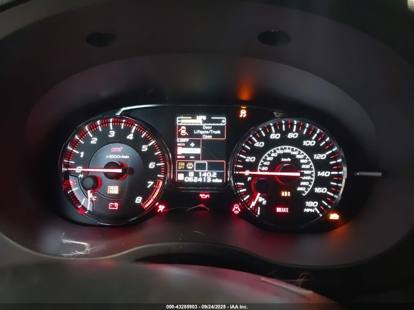 2019 Subaru Wrx Sti VIN: JF1VA2R67K9816987 Lot: 43285903