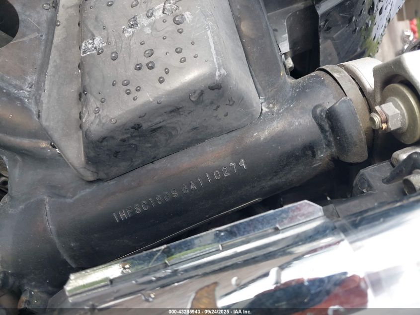 1986 Honda Vt1100 C VIN: 1HFSC1808GA110279 Lot: 43285943