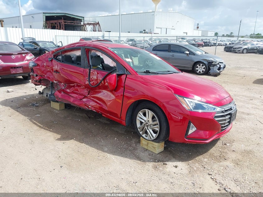 2019 Hyundai Elantra Value Edition red sedan gasoline 5NPD84LF4KH423204 photo #1