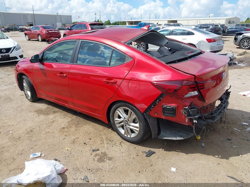 2019 Hyundai Elantra Value Edition red sedan gasoline 5NPD84LF4KH423204 photo #4