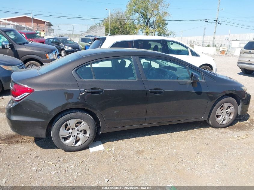 2013 Honda Civic Lx VIN: 19XFB2F5XDE001964 Lot: 43286083