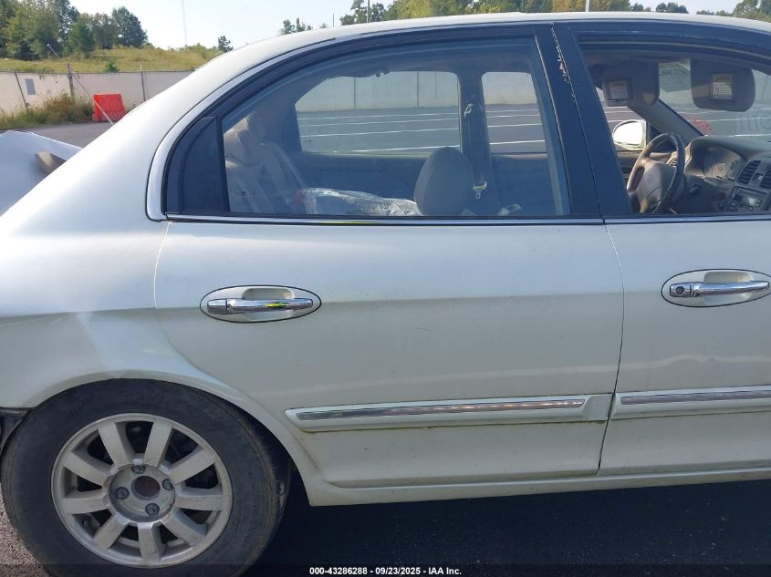 2001 Kia Optima Lx V6/Se V6 VIN: KNAGD124815092274 Lot: 43286288