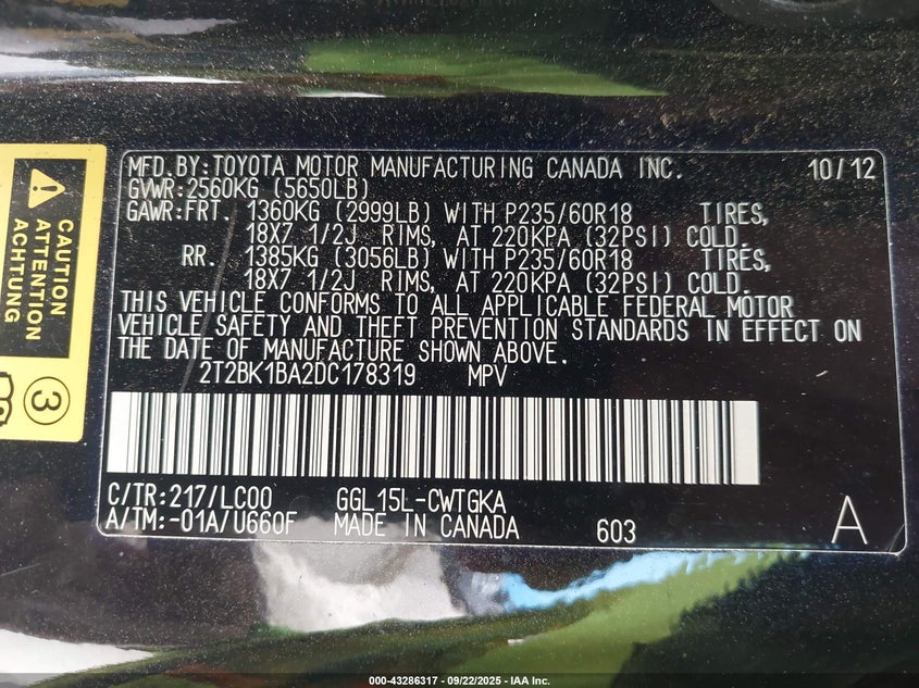 2013 LEXUS RX 350 - 2T2BK1BA2DC178319