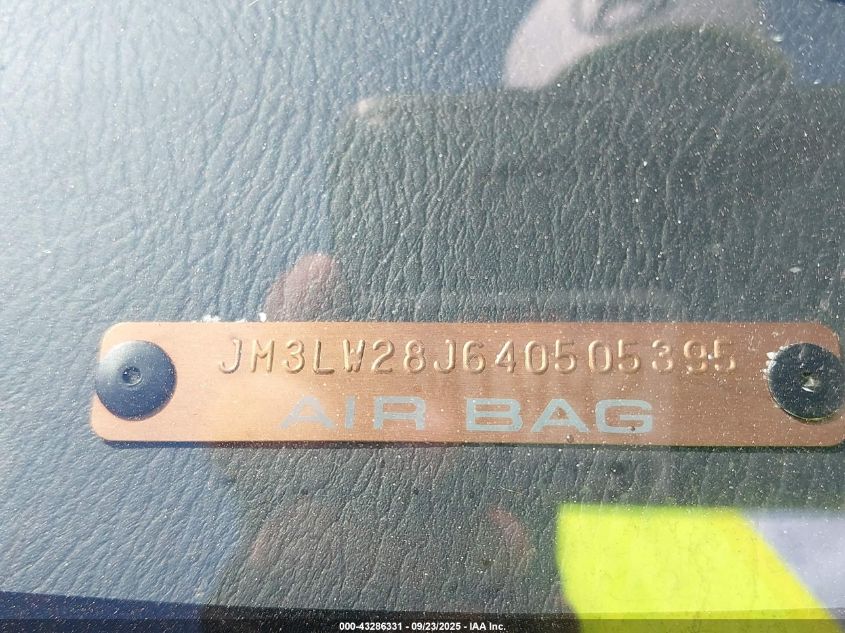 2004 Mazda Mpv Es VIN: JM3LW28J640505395 Lot: 43286331