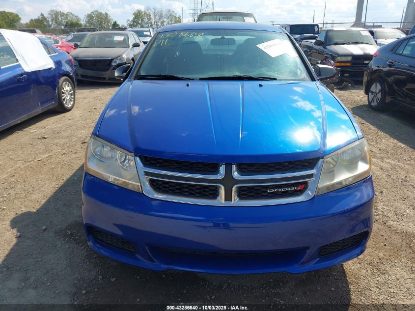 2013 Dodge Avenger Se V6 VIN: 1C3CDZAG7DN754253 Lot: 43286640