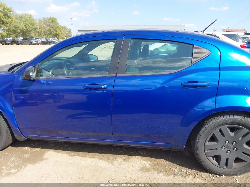 2013 Dodge Avenger Se V6 VIN: 1C3CDZAG7DN754253 Lot: 43286640