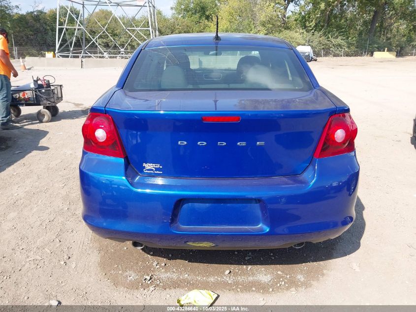 2013 Dodge Avenger Se V6 VIN: 1C3CDZAG7DN754253 Lot: 43286640