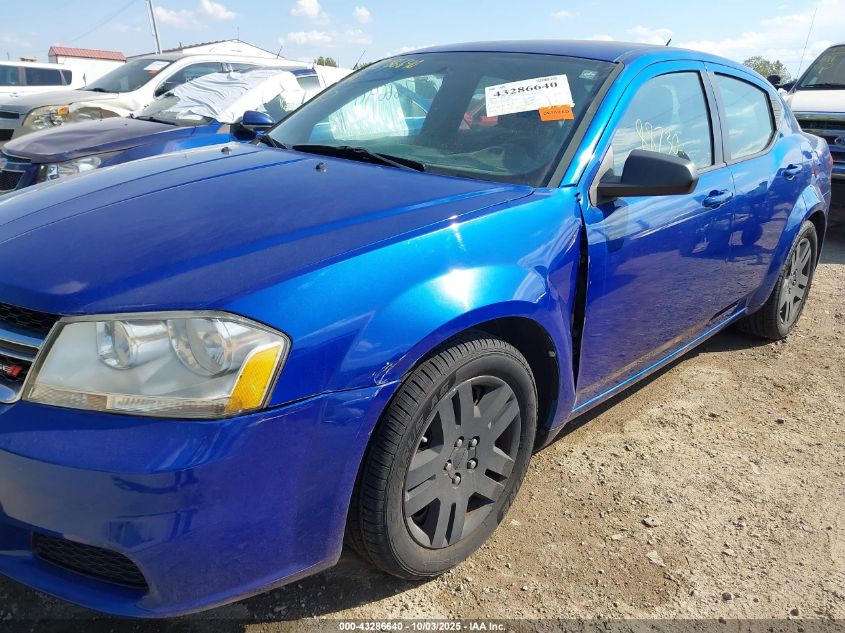 2013 Dodge Avenger Se V6 VIN: 1C3CDZAG7DN754253 Lot: 43286640