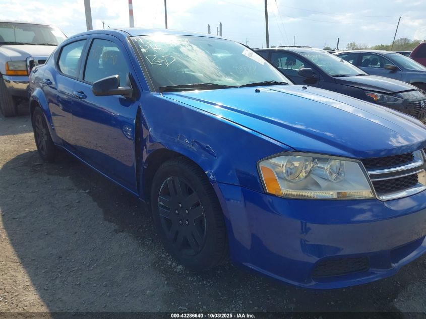 2013 Dodge Avenger Se V6 VIN: 1C3CDZAG7DN754253 Lot: 43286640