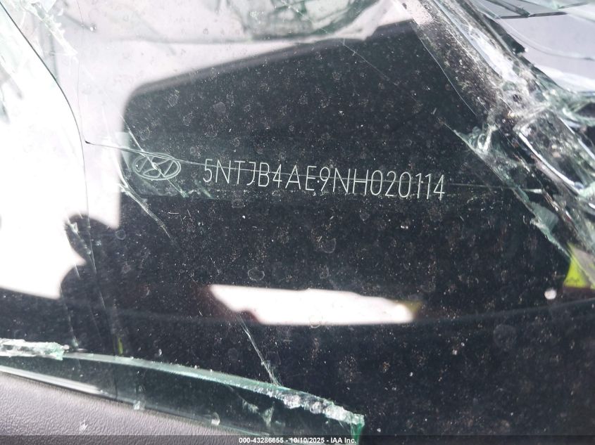 2022 Hyundai Santa Cruz Sel VIN: 5NTJB4AE9NH020114 Lot: 43286655