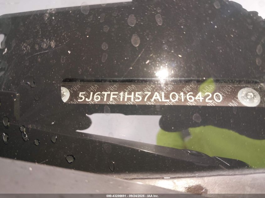 2010 Honda Accord Crosstour Ex-L VIN: 5J6TF1H57AL016420 Lot: 43286691