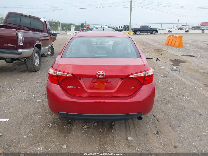 2018 Toyota Corolla Le VIN: 5YFBURHE4JP848861 Lot: 43286770