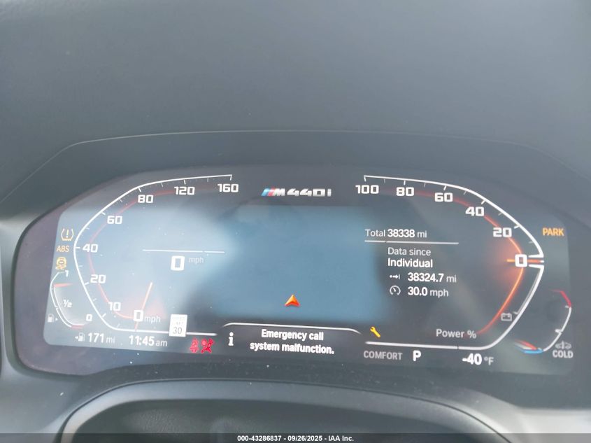 2021 BMW M440I xDrive VIN: WBA13AR03MCF54075 Lot: 43286837