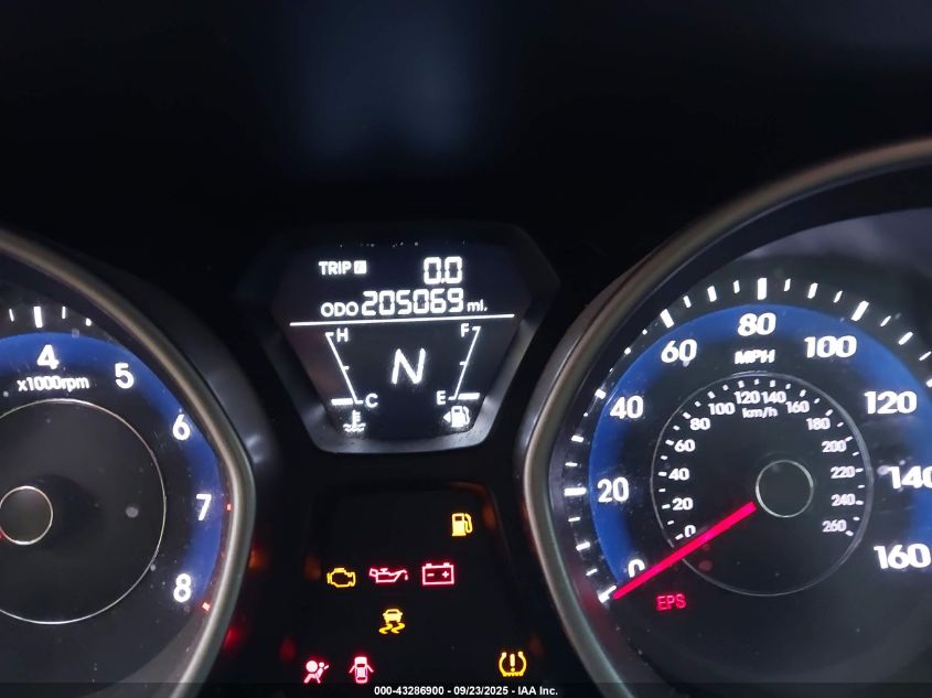 2013 Hyundai Elantra Gls VIN: 5NPDH4AE8DH232995 Lot: 43286900