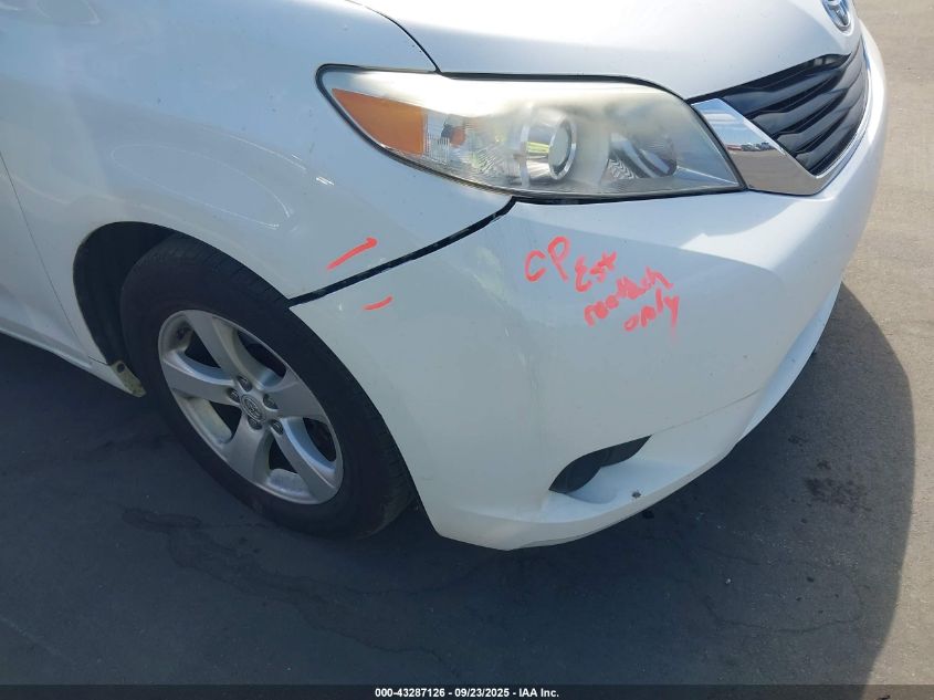 2012 Toyota Sienna Le V6 8 Passenger VIN: 5TDKK3DC2CS272608 Lot: 43287126