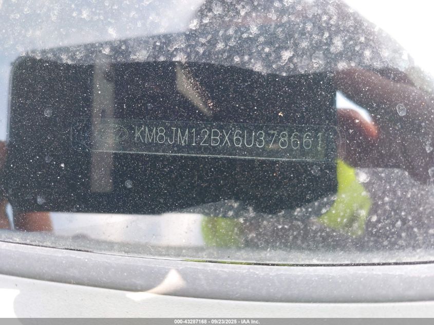 2006 Hyundai Tucson Gl VIN: KM8JM12BX6U378661 Lot: 43287168