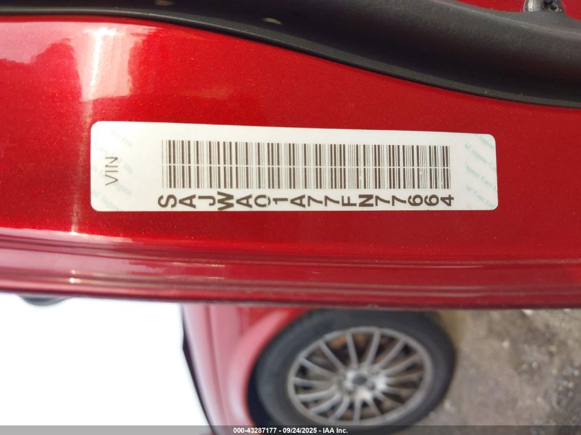 2007 Jaguar S-Type 3.0 V6 VIN: SAJWA01A77FN77664 Lot: 43287177