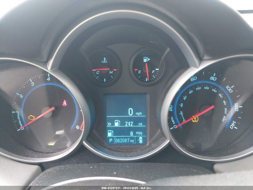 2012 Chevrolet Cruze 1Lt VIN: 1G1PF5SC8C7374166 Lot: 43287221