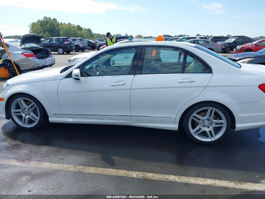 2013 Mercedes-Benz C 300 Sport 4Matic VIN: WDDGF8AB2DR242582 Lot: 43287263