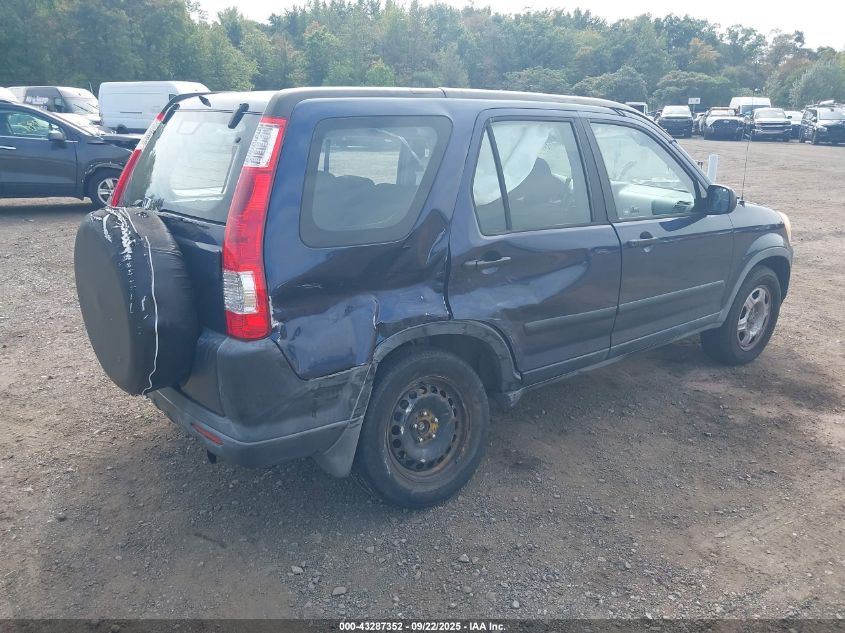 2006 Honda Cr-V Lx VIN: JHLRD68516C020735 Lot: 43287352