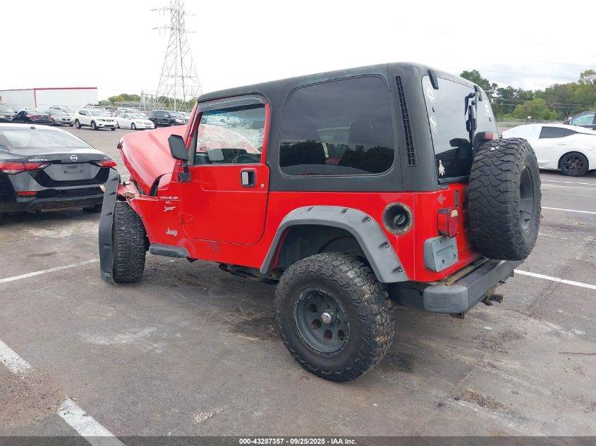 2001 Jeep Wrangler Sport VIN: 1J4FA49S51P328455 Lot: 43287357