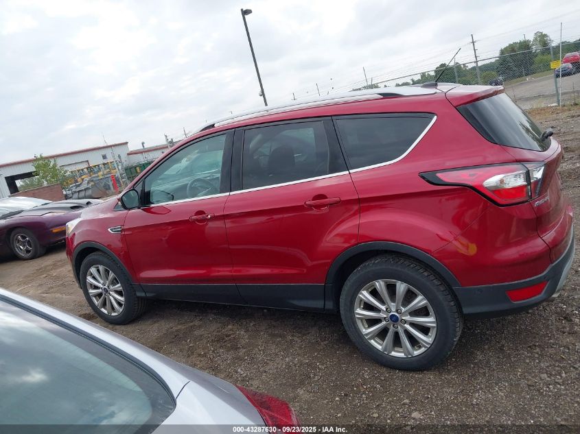 2017 Ford Escape Titanium VIN: 1FMCU0JDXHUD52568 Lot: 43287630