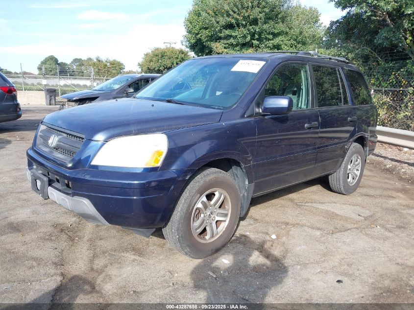 2004 Honda Pilot Ex VIN: 2HKYF18494H527543 Lot: 43287658