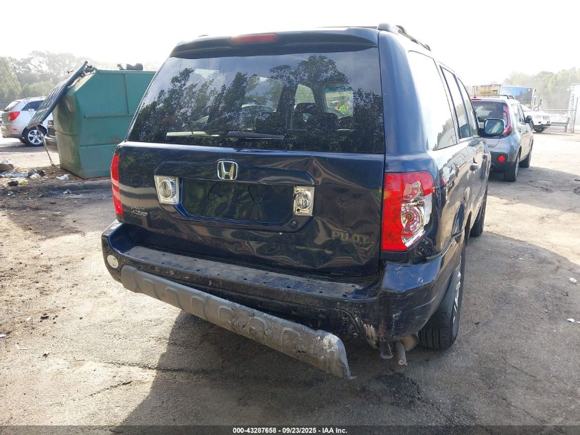 2004 Honda Pilot Ex VIN: 2HKYF18494H527543 Lot: 43287658