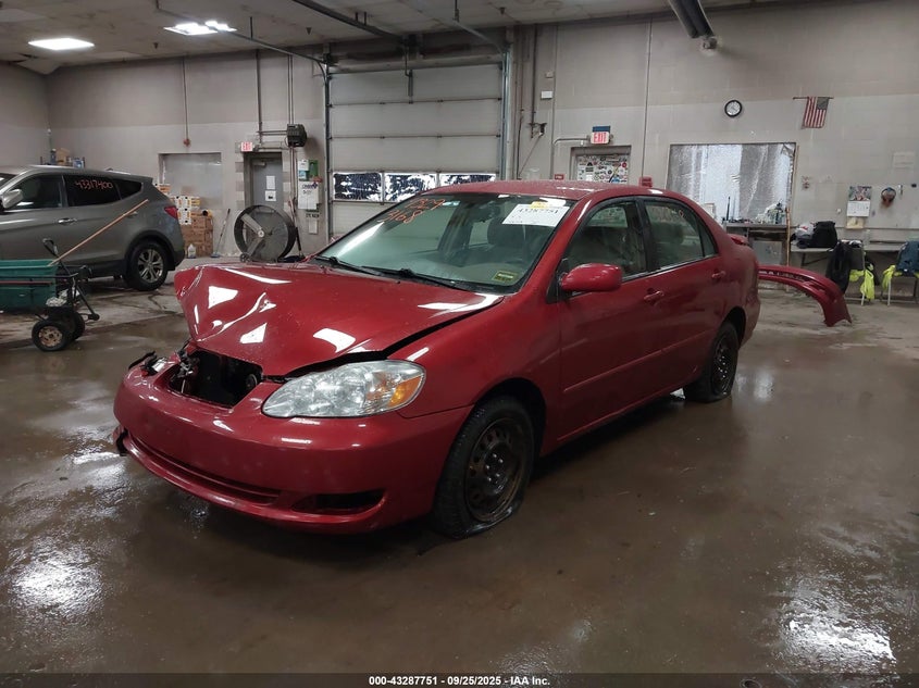 2005 Toyota Corolla Le red sedan gasoline 2T1BR32EX5C361791 photo #3