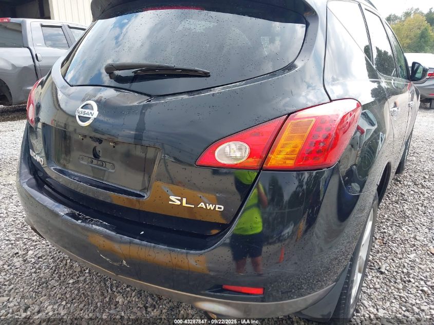 2009 Nissan Murano Sl VIN: JN8AZ18WX9W137549 Lot: 43287847