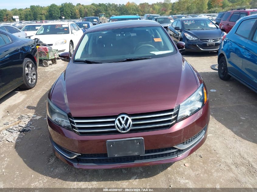 2013 Volkswagen Passat 2.5L S VIN: 1VWAP7A3XDC126370 Lot: 43288107