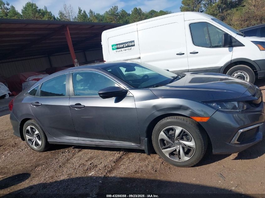 2019 Honda Civic Lx VIN: 19XFC2F66KE000376 Lot: 43288358