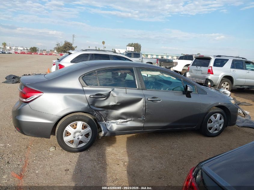 2013 Honda Civic Lx VIN: 19XFB2F51DE273867 Lot: 43288369