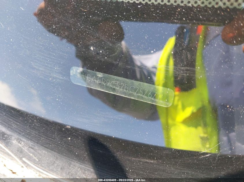 2011 BMW 550I VIN: WBAFR9C52BC757671 Lot: 43288489