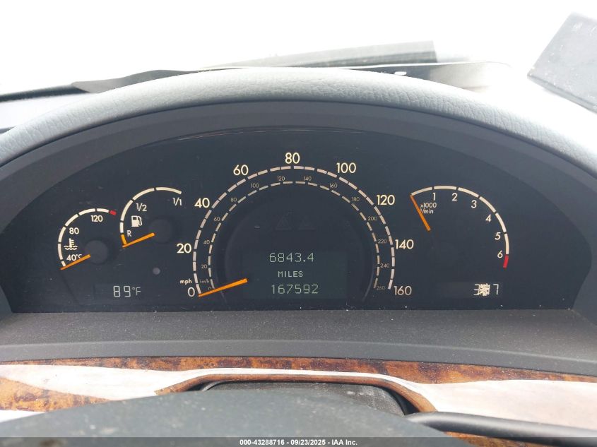 2003 Mercedes-Benz S 500 VIN: WDBNG75J03A342198 Lot: 43288716