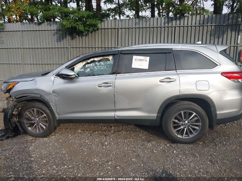 2019 Toyota Highlander Xle VIN: 5TDJZRFHXKS937210 Lot: 43288976